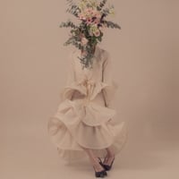 【 overlace 予約 】 petal hem organza tailored jacket