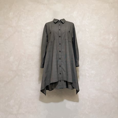 【 Ruimeme 予約 】 layered shirt tunic dress (check) -2026年12月～2027年1月発送予定-