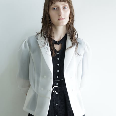 【 MAHOROOGINO 予約 】 Shadow Line Sheer Jacket -2027年3月～4月発送予定-