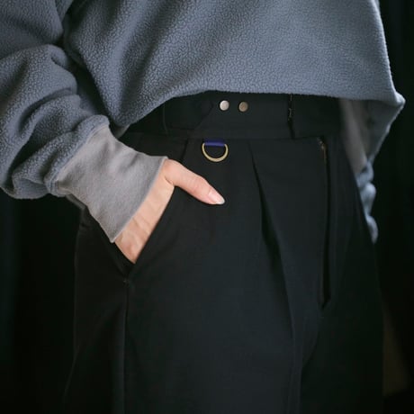 【 daichïogata 】 ADJUST TAPERED TROUSERS -NAVY-
