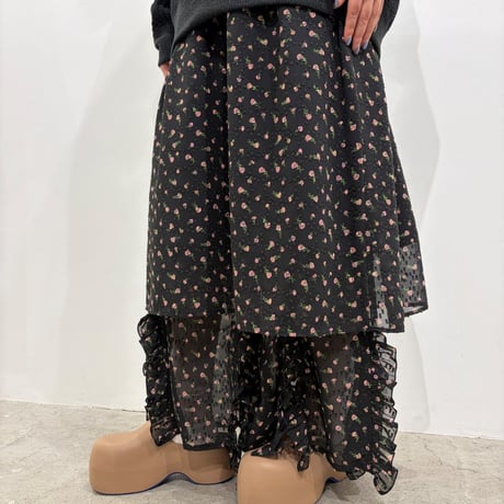 【 PoI 】 flower jaquard dress