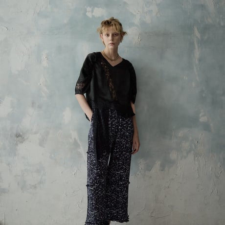 【 kwotias 予約】 crystal pleats pant/suisai -2027年2月中旬発送予定-