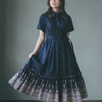 【 Ruimeme 予約 】 Giselle embroidery dress / navy -2027年3月～4月発送予定-