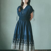 【 Ruimeme 予約 】 Céleste dress / navy -2027年2月～3月発送予定-