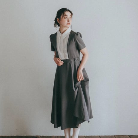 【 Ruimeme 予約 】 Blanche dress / gray -2027年2月～3月発送予定-