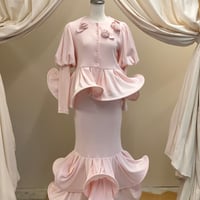 【 overlace 予約 】 petal hem knit skirt