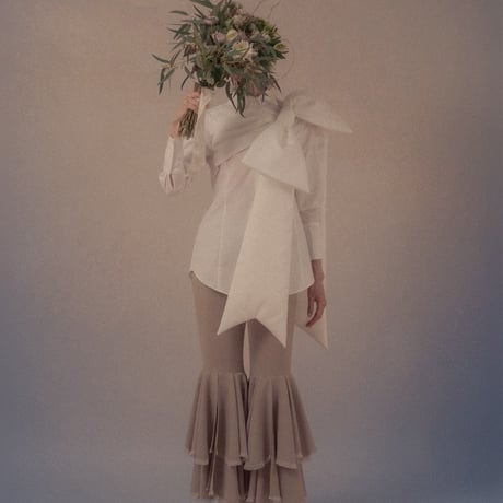 【 overlace 予約 】 ribbon shirt