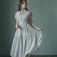 【 Ruimeme 予約 】 pintuck shirt dress / mist green -2027年3月～4月発送予定-