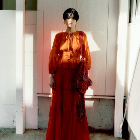 【 ritsu 予約 】 Cotton maxi skirt  -2027年3月～5月発送予定-