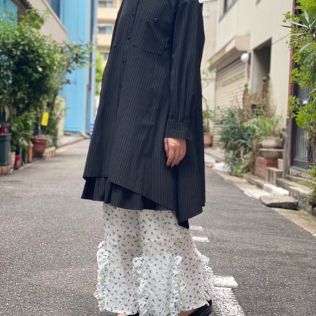 【 PoI 】 flower jaquard frill pants