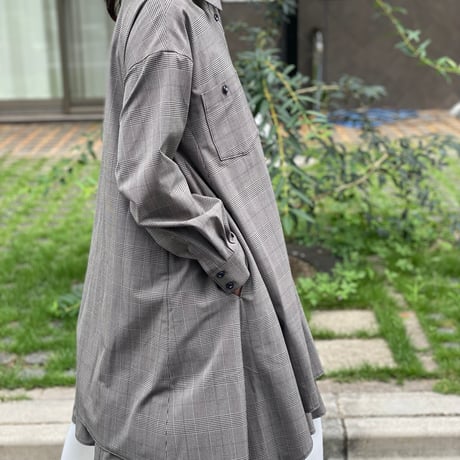 【 Ruimeme 予約 】 layered shirt tunic dress (check) -2026年12月～2027年1月発送予定-