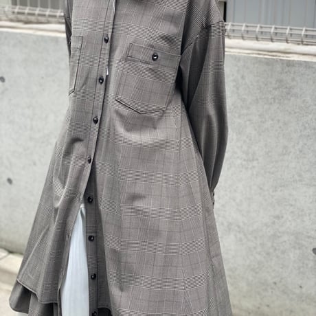 【 Ruimeme 予約 】 layered shirt tunic dress (check) -2026年12月～2027年1月発送予定-