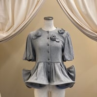 【 overlace 予約 】 petal hem cardigan / short sleeve