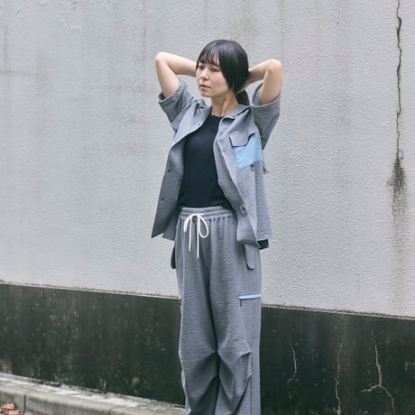 【 daichïogata 予約 】 SEERSUCKER OPEN COLLAR SS SHIRT -2027年4月発送予定-