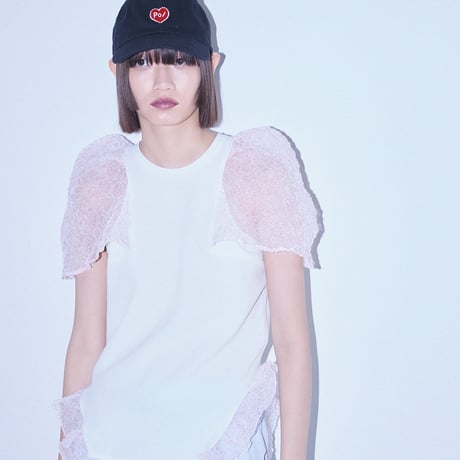 【 PoI 予約 】 mbroidered puff sleeve top -2027年3月発送予定-