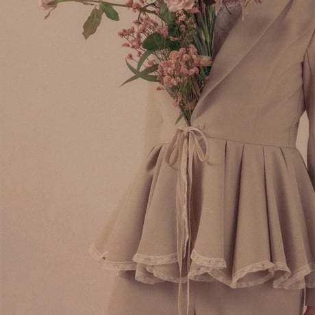 【 overlace 予約 】 flared hem tailored jacket