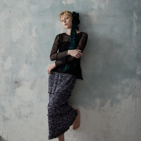 【 kwotias 予約】 crystal pleats skirt/suisai -2027年2月中旬発送予定-