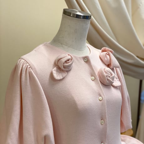 【 overlace 予約 】 petal hem cardigan / long sleeve