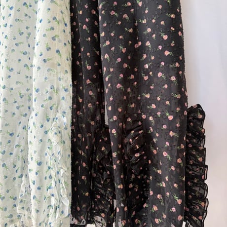 【 PoI 】 flower jaquard frill pants