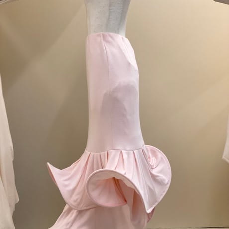 【 overlace 予約 】 petal hem knit skirt