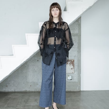 【 MAHOROOGINO 予約 】 Lily Flocky Blouse -2027年3月～4月発送予定-