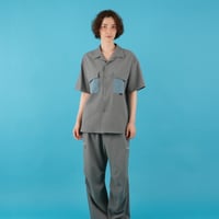 【 daichïogata 予約 】 SEER SUCKER OPEN COLLAR SS SHIRT -2027年4月発送予定-