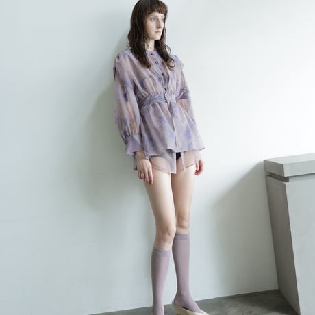 【 MAHOROOGINO 予約 】 Lily Flocky Blouse -2027年3月～4月発送予定-
