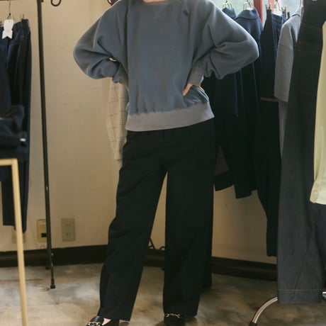 【 daichïogata 】 ADJUST TAPERED TROUSERS -NAVY-