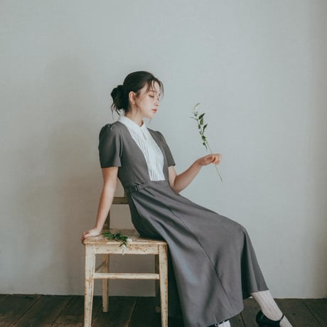 【 Ruimeme 予約 】 Blanche dress / gray -2027年2月～3月発送予定-