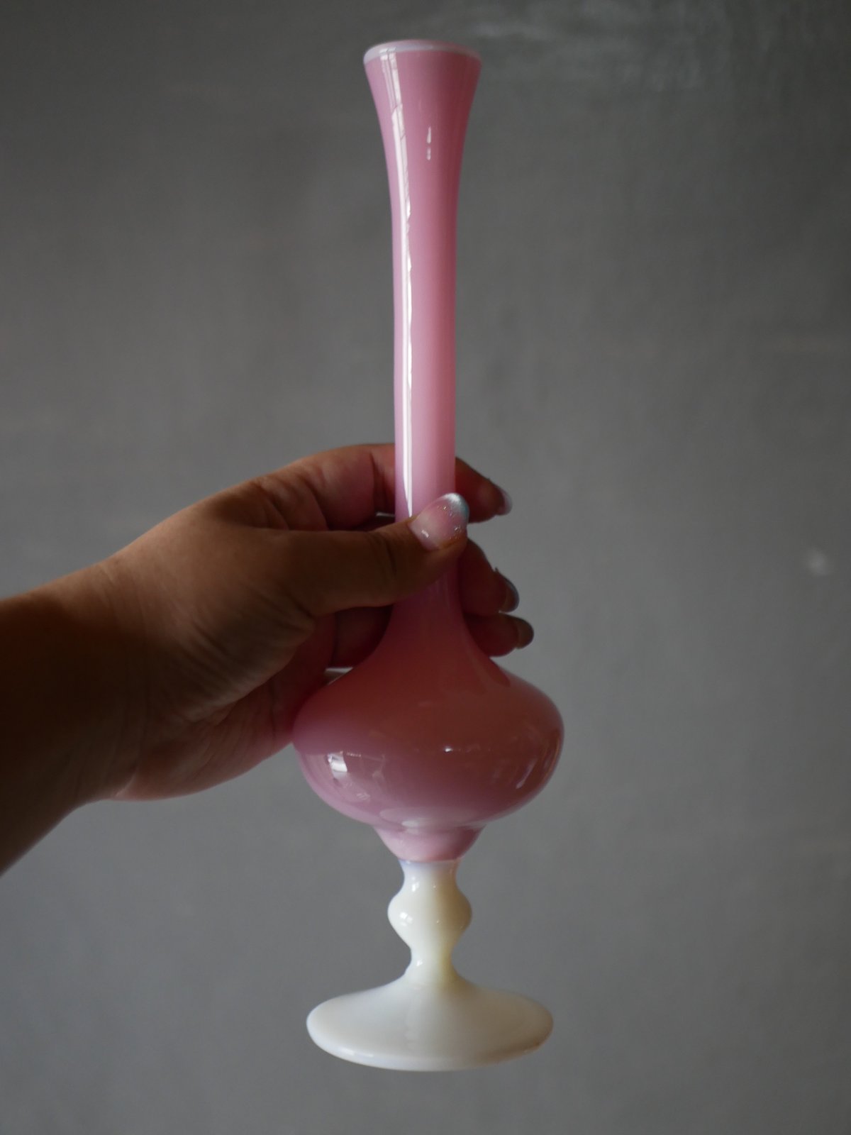 no.6 オパリン フラワーベース フランスヴィンテージ ブロカントの