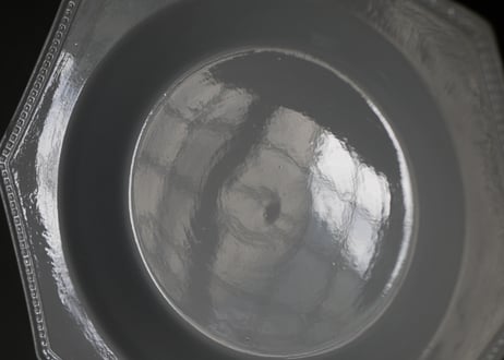 no.9 MONTEREAU オクトゴナル　アンティークプレート　ブルーグレー　フランスアンティーク