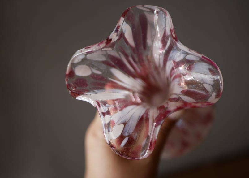 クリシー オパリン フラワーベース 花器 花瓶 ヴィンテージ