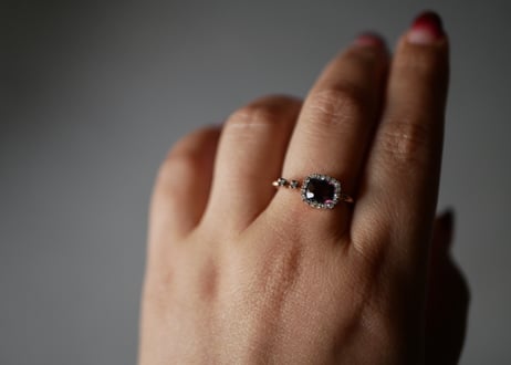 パリ展示会　Ia Jewels　スピネル×ダイヤモンド　ゴールドプレート　リング　指輪　ヨーロッパ