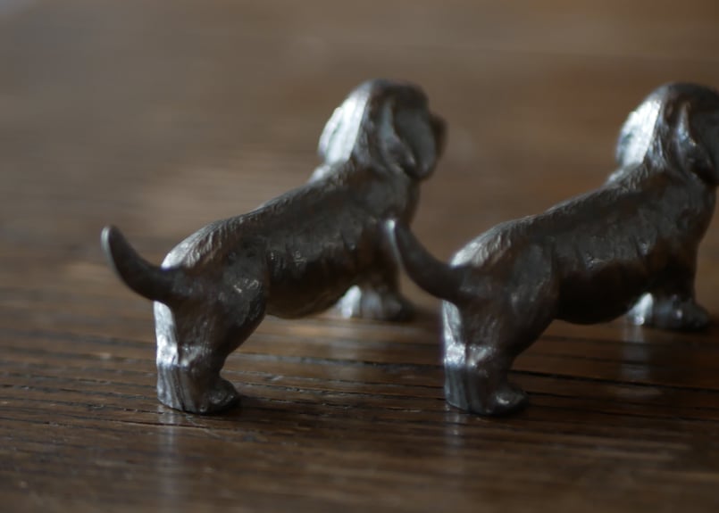 犬のカトラリーレスト フランスヴィンテージ ブロカント フランス