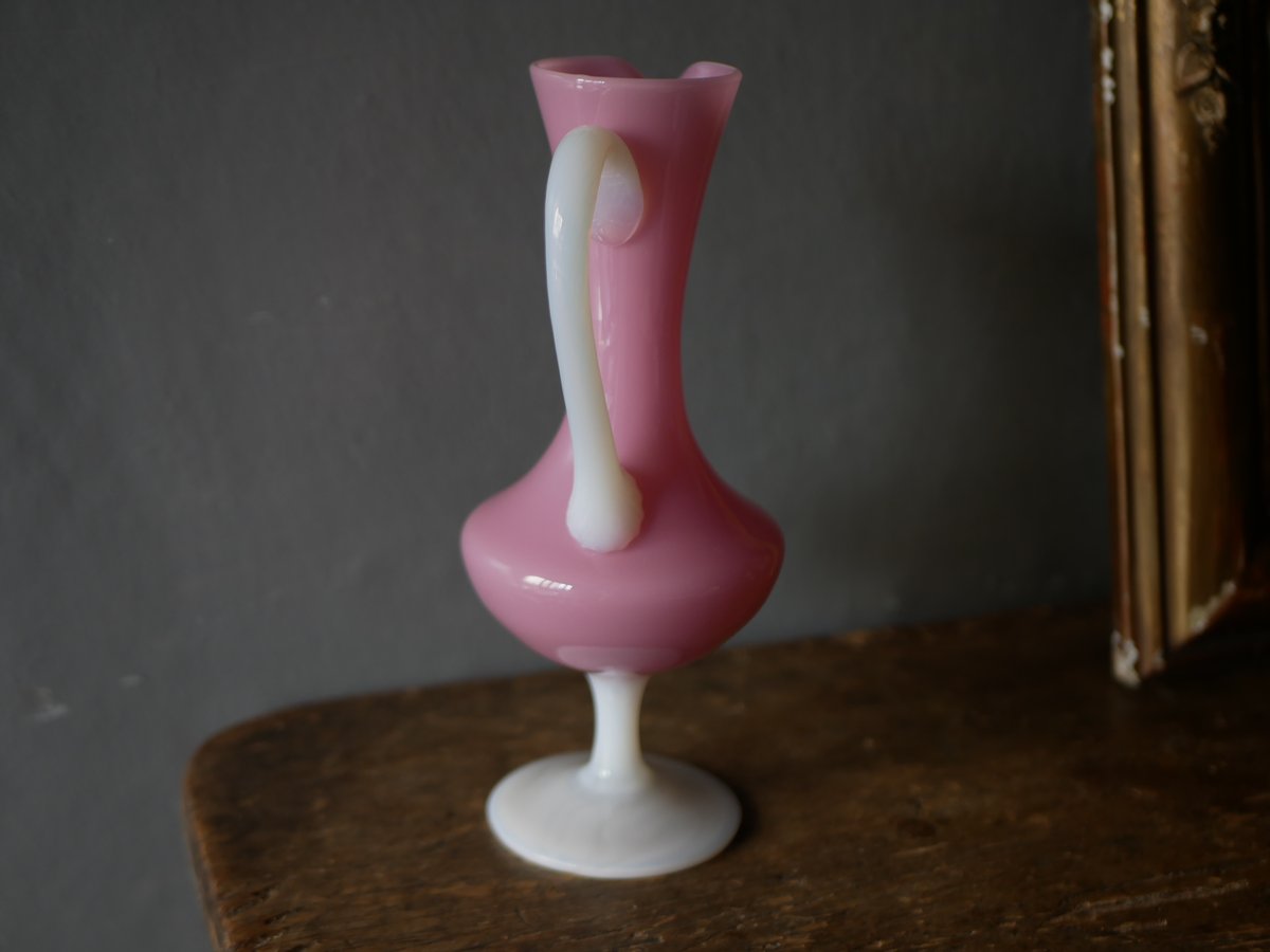 アンティーク ビンテージ 花瓶 フラワーベース オーロラ パープル ピンク 美品 アンティーク ビンテージ 花瓶 フラワーベース オーロラ パープル