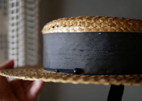 麦わら帽子　カンカン帽　フランスアンティーク　アンティークのある生活