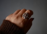 純銀　フラワーブーケ　ヴィンテージリング　フランスブロカント　パリ　スターリングシルバーアクセサリー