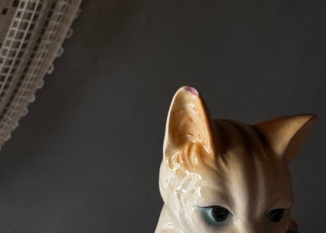 neko ２  フィギュリン　猫　フランスヴィンテージ　ブロカントのある暮らし　ブロカント