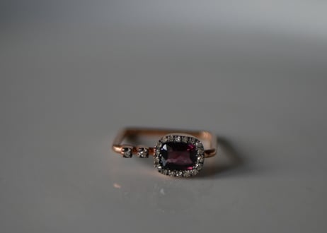 パリ展示会　Ia Jewels　スピネル×ダイヤモンド　ゴールドプレート　リング　指輪　ヨーロッパ