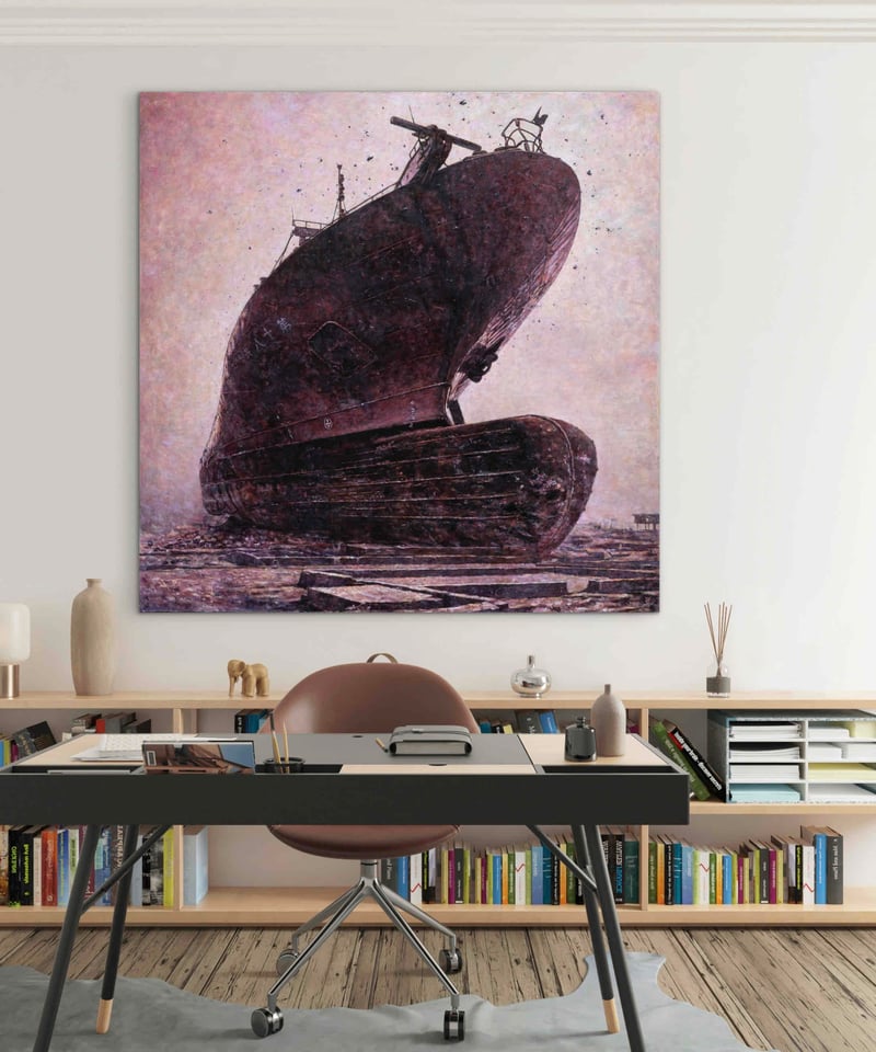 【希少品】OLGA SOLNTSEVA 油彩画 お正月の夜　ミクストメディア ARK-Ⅰ」 油彩 50S号 森田和昌 ミクストメディア | nuancebeans