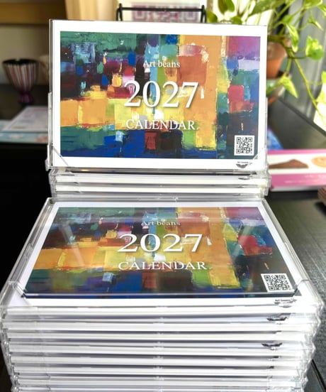 Art beans 2027カレンダー　卓上ハガキサイズカレンダー　静物ポスターカード付　全16枚