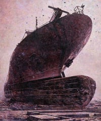 「ARK-Ⅰ」　油彩　50S号　森田和昌　ミクストメディア