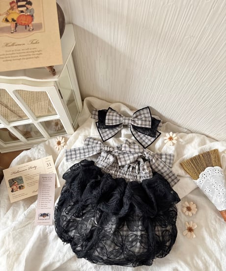 noir trick tulle rompers dress
