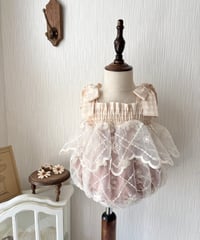 pinky diamond flower fairy rompers dress