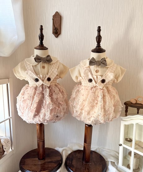 pinky flower tulle omekashi dress