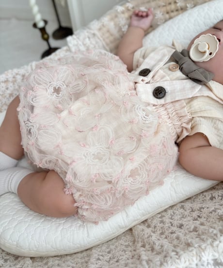 pinky flower tulle omekashi dress