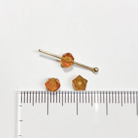ファセットカットビーズ (FEG519 ≒Φ4mm ブラウン) 【10個セット】