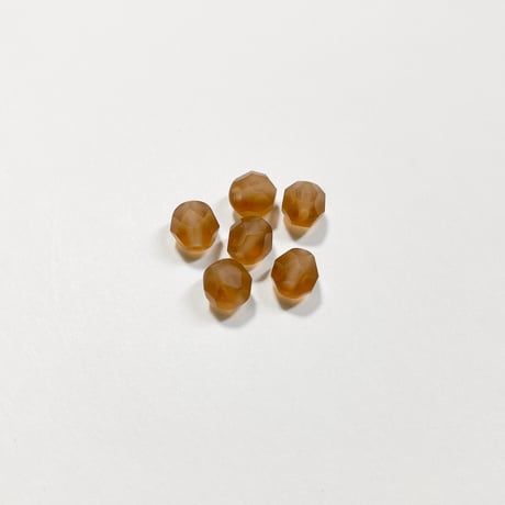 ファセットカットビーズ (FEG1100 ≒Φ6mm スリブラウン) 【6個セット】