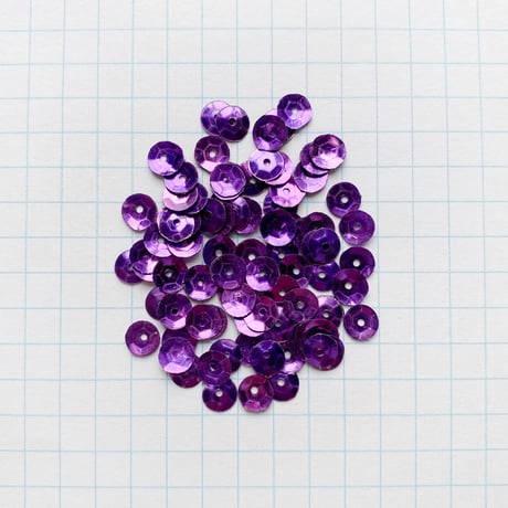 スパンコール ゼラチン製　5.0mm（coha032 メタリックパープル）【0.5g】