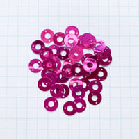 スパンコール リング・両サイド穴あり  7mm（ coha006 ピンク ）【0.5g】